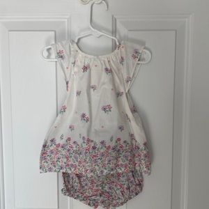 NWT - Baby Girl 2-Piece Flower Tank Top Blouse and Shorts Set Size 18-24 Months